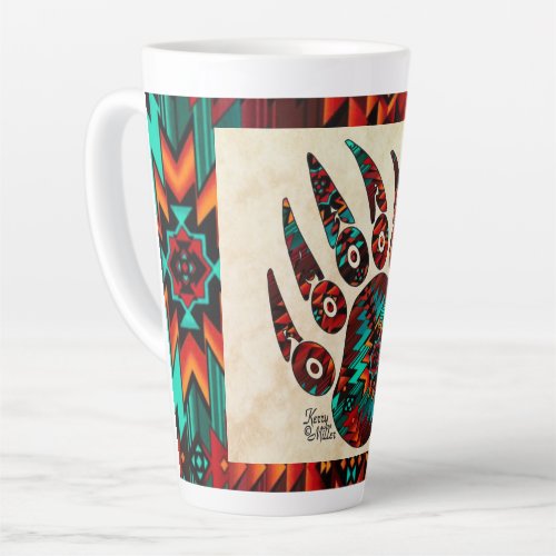 Tribal Bear Paw Latte Mug