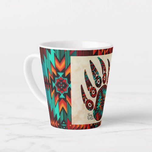 Tribal Bear Paw Latte Mug