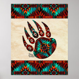 native american bear paw art