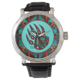 Native American Tribal Bear Design Watch | Zazzle display picture 2