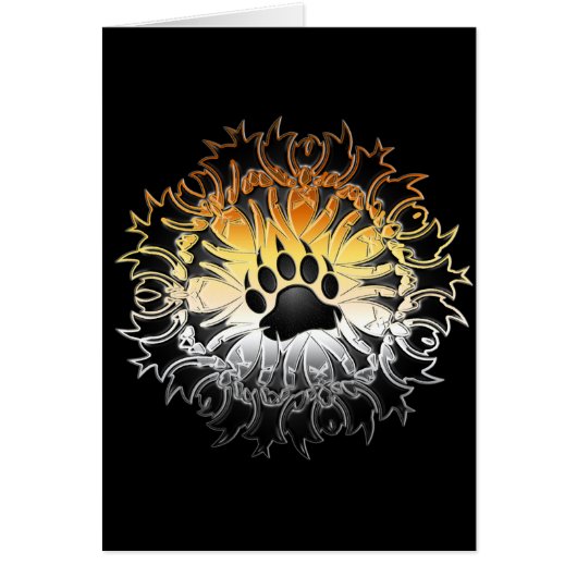 Tribal Bear Pride Paw Cards (Front)
