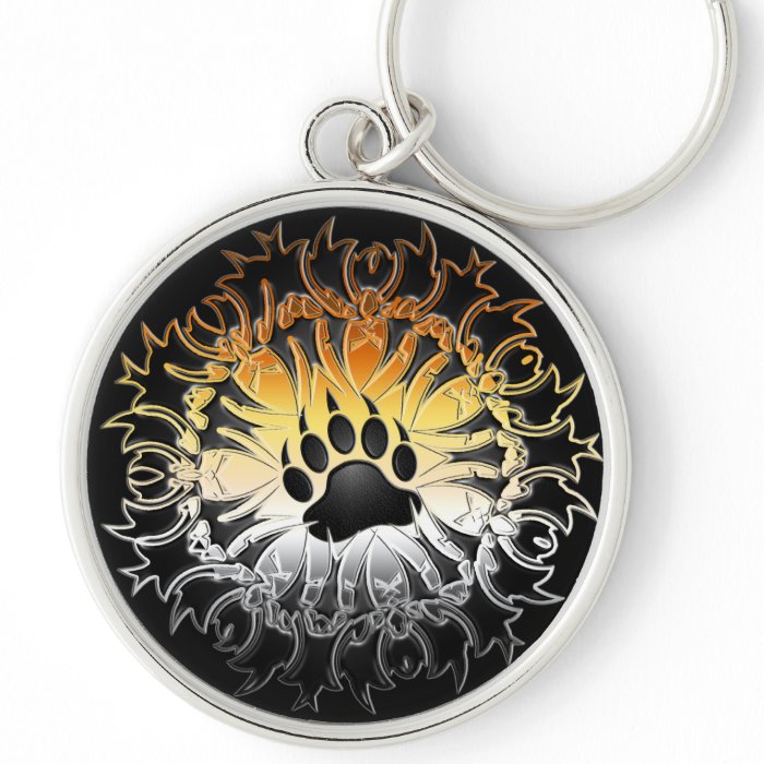 Tribal Bear Pride Paw Keychains