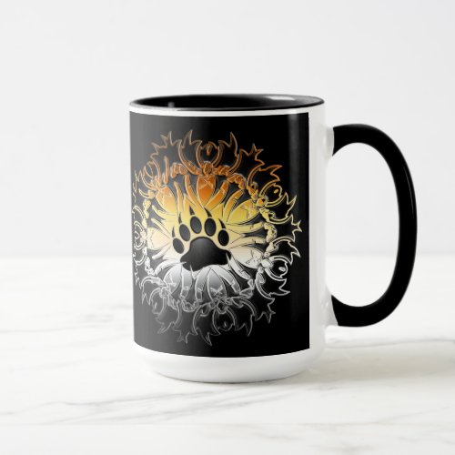 Tribal Bear Pride Paw Mug