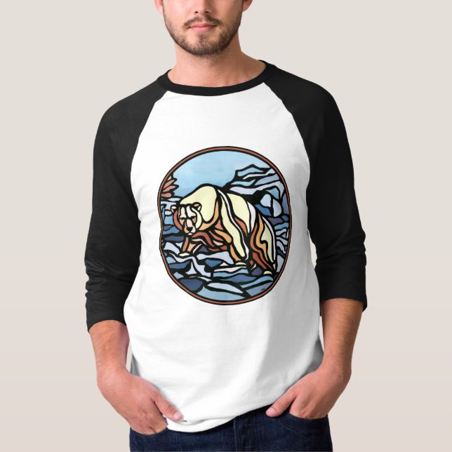 Tribal Bear Shirt Polar Bear Men's Jersey Shirt (Front)