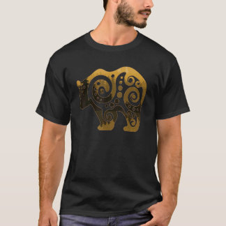 Tribal Bear Surreal Spirit Animal  Beige T-Shirt