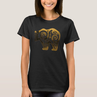 Tribal Bear Surreal Spirit Animal  Beige T-Shirt