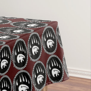 Tribal Bear Tablecloth Bear Claw Art Tablecloth