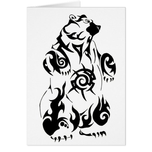 Tribal bear tattoo cards (Front)