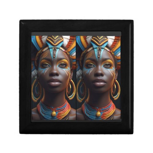 Tribal Beauty 2 Stretched Canvas Print Gift Box