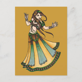 Tribal Belly Dancer Holiday Postcard