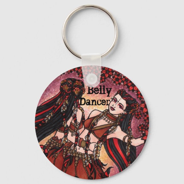 Tribal Belly Dancer Key Chain (Front)