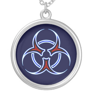 Tribal Biohazard Symbol Necklace