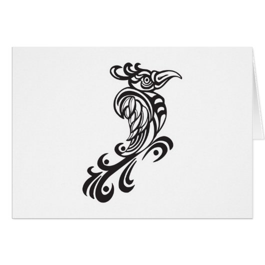 Tribal Bird Tattoo Design Cards (Front Horizontal)