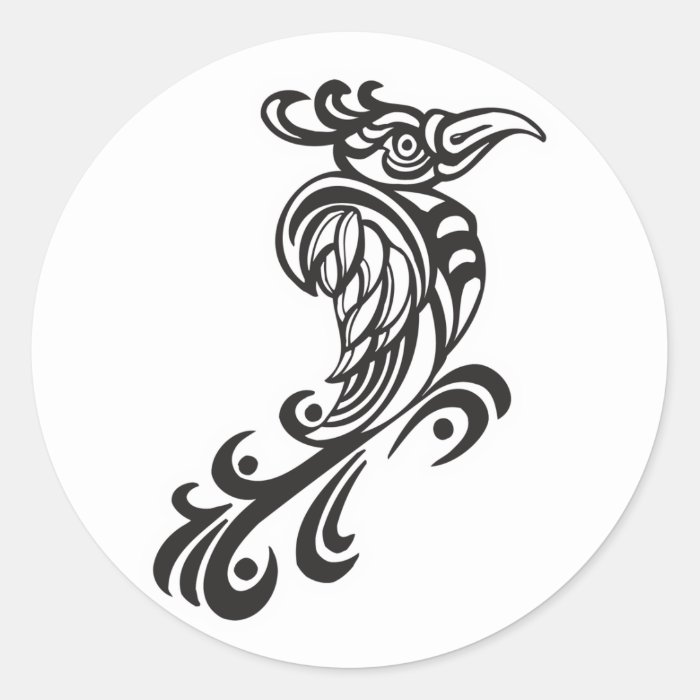 Tribal Bird Tattoo Design Sticker