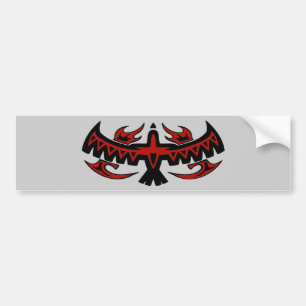 Tribal Bird Wings Bumpersticker Bumper Sticker