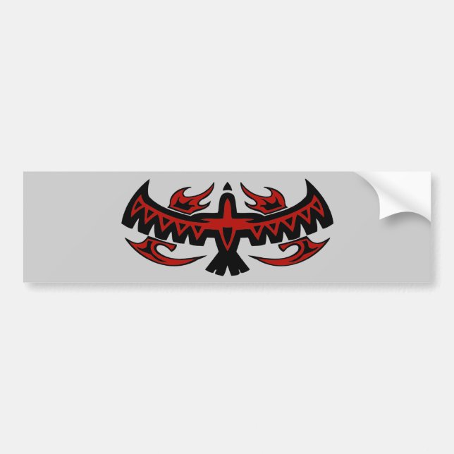 Tribal Bird Wings Bumpersticker Bumper Sticker (Front)