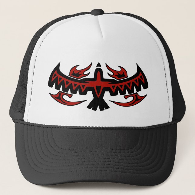 Tribal Bird Wings Truckers Hat (Front)