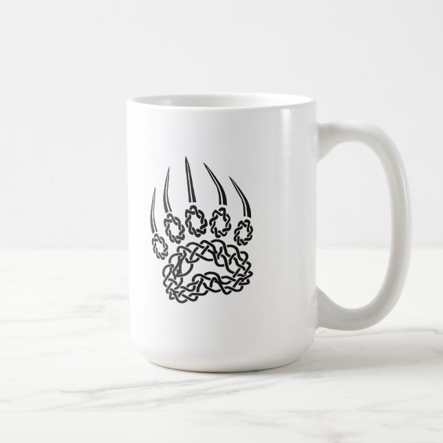 Tribal Black Bear Paw Coffee Mug (Right)