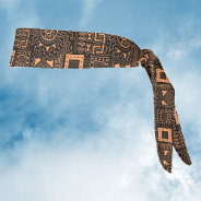 Tribal Black White Ethnic Geometric African Tie Headband at Zazzle