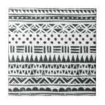Tribal Black White Modern Abstract Shapes Ceramic Tile<br><div class="desc">Tribal Black White Modern Abstract Shapes</div>