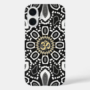Tribal Black+White Om Symbol Device Case