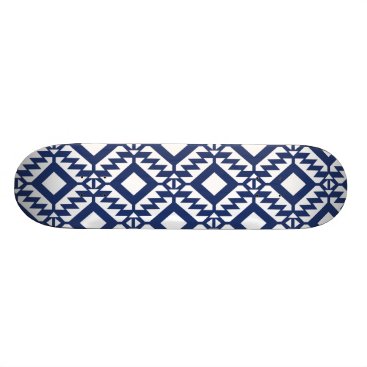 Tribal blue and white geometric skateboard Tribal blue and white geometric skateboard