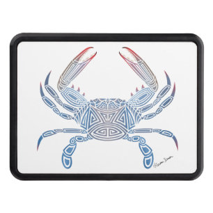 Tribal Blue Crab Hitch Cover