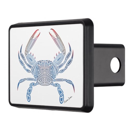 Tribal Blue Crab Hitch Cover Zazzle