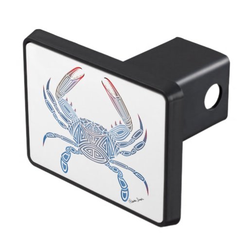 Tribal Blue Crab Hitch Cover Zazzle