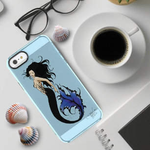 Tribal Blue Mermaid Elegant Fantasy Siren Clear iPhone SE/5/5s Case