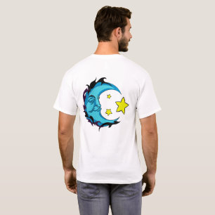Tribal Blue Moon with Three Yellow Stars T-Shirt