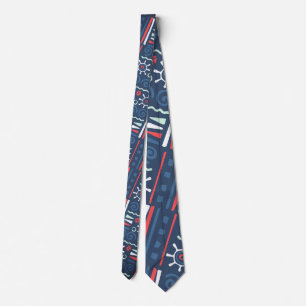 Tribal Bohemian Drawings Elegant Colourful Pattern Neck Tie