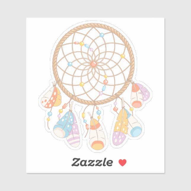 Tribal Boho Dreamcatcher 2 Sticker (Sheet)