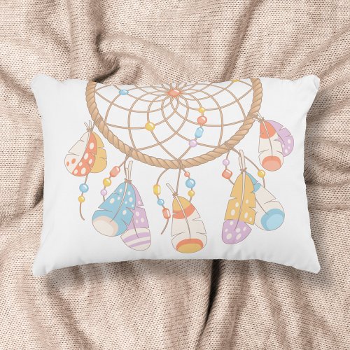 Tribal Boho Dreamcatcher Decorative Pillow