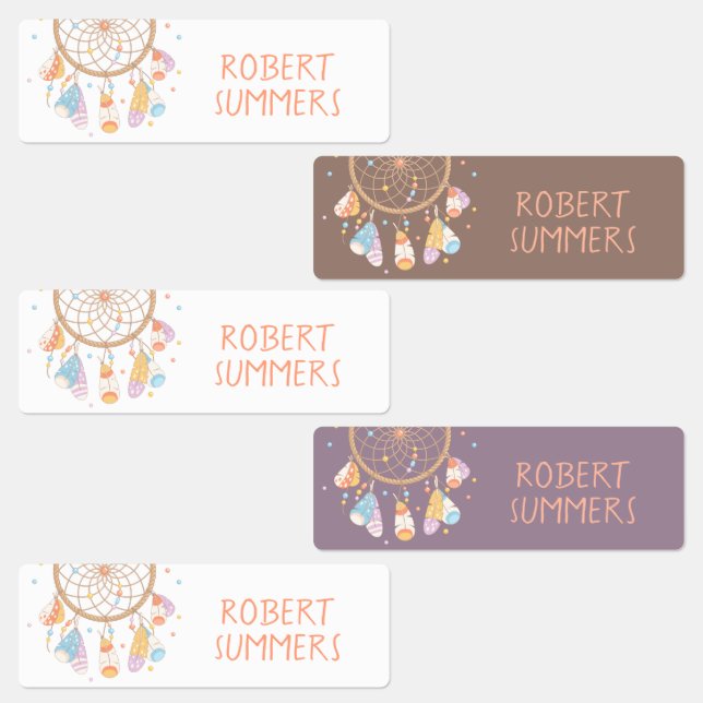 Tribal Boho Dreamcatcher Kids' Labels (Group)