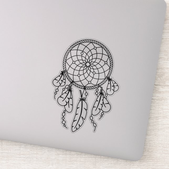 Tribal Boho Dreamcatcher Outline Sticker (Detail)
