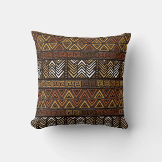 Tribal Boho Geometric Accent Throw Pillow