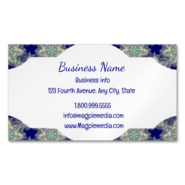Tribal Boho Pattern Classic  Business Card Magnet (Front)