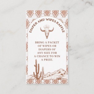 Tribal Boho Rodeo Baby Shower Diaper Raffle Insert