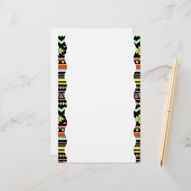 Tribal border stationery (Front/Back In Situ)