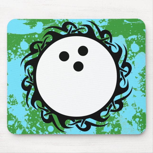 tribal bowling mouse pad (Front)