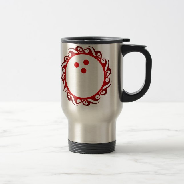 tribal bowling travel mug (Right)