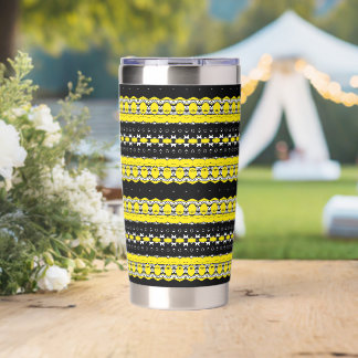 Tribal Brown Pattern Insulated Tumbler