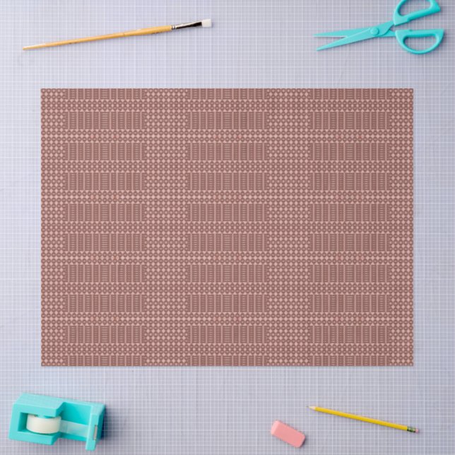 Tribal Brown Pattern Tissue Paper (Craft)