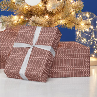 Tribal Brown Pattern Wrapping Paper