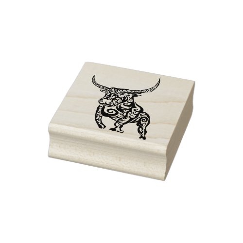 tribal bull art stamp