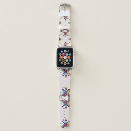 Tribal Bull Skull Boho Seamless Apple Watch Band