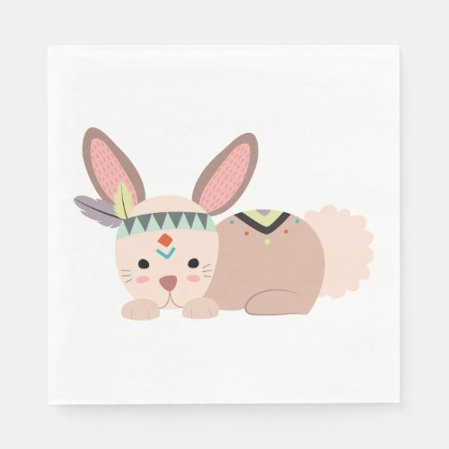 Tribal Bunny Napkin