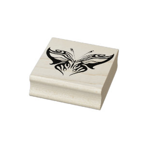 tribal butterfly abstract art stamp