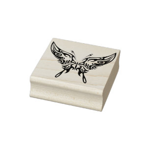 tribal butterfly abstract art stamp